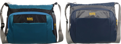 Blowzy Blue, Blue, Black Sling Bag Cross Body men's sling bag(Pack of 2)