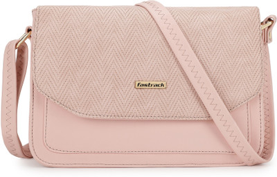 Fastrack Pink Sling Bag Textured