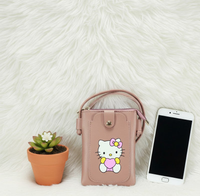 DONICY Tan Sling Bag Mobile pouch Sling for All Smart phones easy carry with Money pocket
