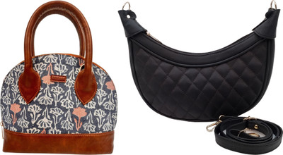 Dakota Grey, Black Sling Bag STYLISH Bohemian Handbag for Girls & Womens(Pack of 2)