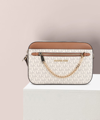 MICHAEL KORS Beige Sling Bag JET SET ITEM