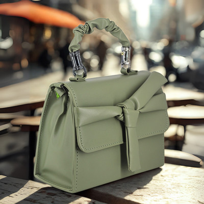 EVORK FASHION Green Hand-held Bag Chic Knot Sling Bag Elegant & Trendy Sling Bag for Women and Girls