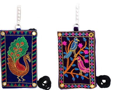 MAHA Purple Sling Bag mobile waist clip pouch with sling(Pack of 2)