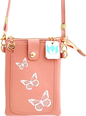 Mahabaal Beige Sling Bag cute 3 butterfly mobile sling for girl and women