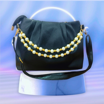 TrendStore Black, White Sling Bag Crossbody sling Bag with Chain strap side Bag for Women