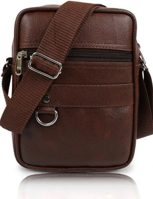 BILLBOND Brown Messenger Bag Slings Bag, Cross Body Travel/Office One Side Shoulder Bag for Men