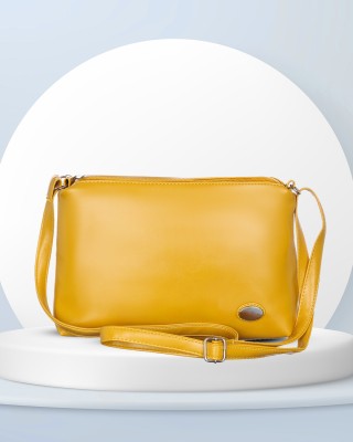 Leather Land Yellow Sling Bag EGG SLING IN YELLOW