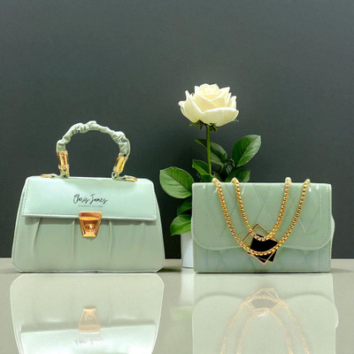 clarisjames Green Sling Bag Green Combo casual stylish trendy slingbag women(Pack of 2)