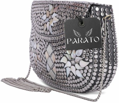 Parato Silver Sling Bag Handmade Golden Metal Bag