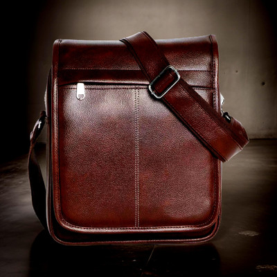 Shivra Brown Sling Bag Men Sling Bag extra large (S-11*8.5*3)