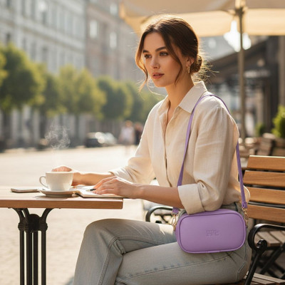 Pramadda Pure Luxury Purple Sling Bag Stylish mini sling bag for women travel casual crossbody bag for daily use.