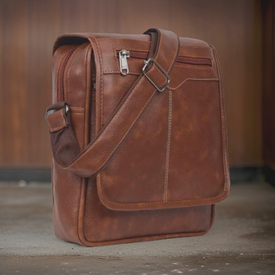 Shivra Tan Sling Bag Men Sling Bag side bag for men(S-12*11)