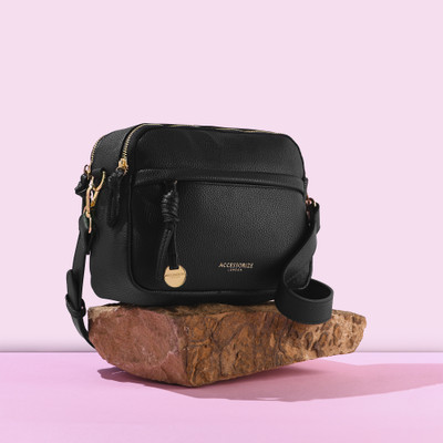 ACCESSORIZE LONDON Black Sling Bag Women's Black Cross-Body Camera Bag