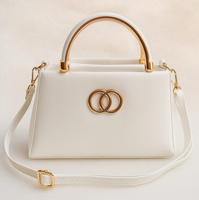 DIL COLLECTION White Hand-held Bag Elegant Maroon handbags for women