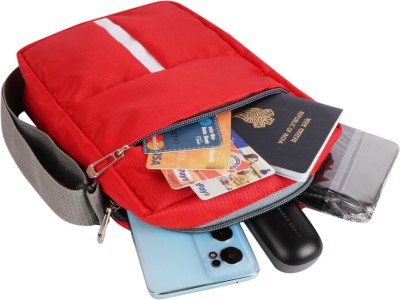 ROCKZONE Red Sling Bag Red Cross Body Messenger Sling Bag for Men & Women Messenger Bag