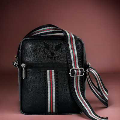 Bagzenia Black Sling Bag Men Sling Bag Cross body Men’s Sling Messenger Bag for Travel / Office