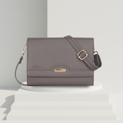 Reshu Grey Sling Bag womens sling bag with shoulder strap and 8 pocket