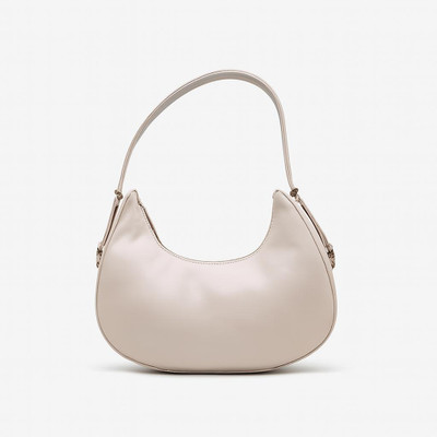 Opulence Kind White Sling Bag Half Moon