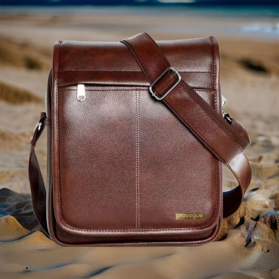 PROVOGUE Brown Sling Bag Men Sling Bag extra large side bag for men