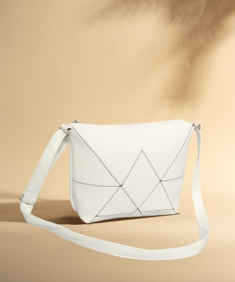 Leather Land White Sling Bag American Stitch Sling In SNOW WHITE