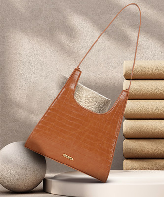 Fastrack Tan Sling Bag Structured Tan Shoulder Bag