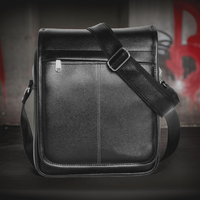 JairaJ Black Sling Bag Men Sling Bag extra large