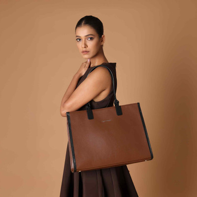 LINO PERROS Brown Tote Monroe Bag