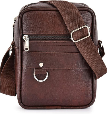 Straplt Brown Sling Bag Cross Body Sling Bag for Men & Women Messenger Bag