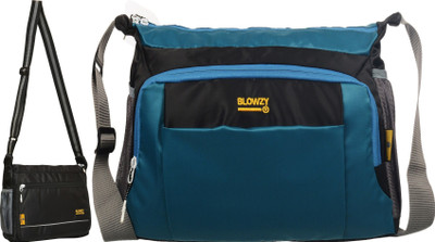 Blowzy Blue, Black, Black Sling Bag Cross Body men's sling bag(Pack of 2)