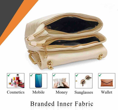 VITON Beige Sling Bag Monarque Prestige Élitaire Quilted Luxe Masterpiece Handbag
