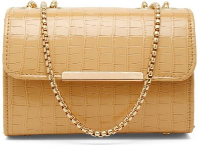 house of common Yellow Sling Bag Women's Leatherette Sling Bag