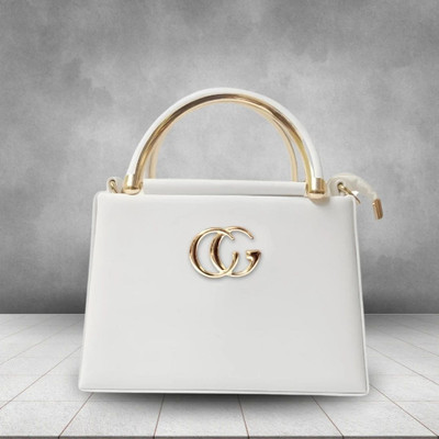 ZOKER White Sling Bag Stylish Boxy PU Sling Bag for Women