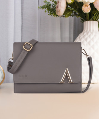Reshu Grey Sling Bag women's sling bag with shoulder strap and 8 pocket