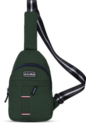 Le Hub Green Sling Bag Shoulder Bag Crossbody Bag Unisex Nylon Crossbody Bag Multi Layer