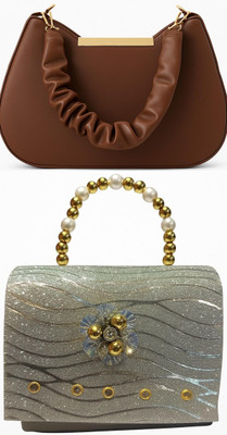 Yari Brown, Grey, Grey Sling Bag Stylish Forever Young Sling Bag For Women And Girls(Pack of 2)