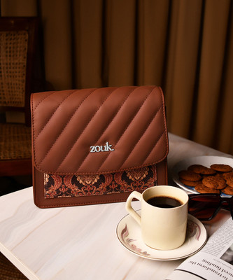 ZOUK Brown Sling Bag Jodhpur Damask Beyond Basic Sling Bag