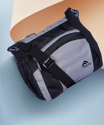 facto Black Sling Bag Stylish Body for Office, Cash, Business Collection, Travelling