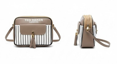 JPEnterprises White, Beige Shoulder Bag Beige and white bag