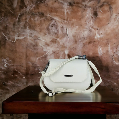 mas navi White Sling Bag Trendy|Classic|Party Sling Bag for Womens, Made With Best Quality PU Material