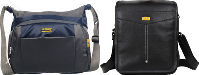 Blowzy Grey, Black Sling Bag Cross Body men's sling bag(Pack of 2)