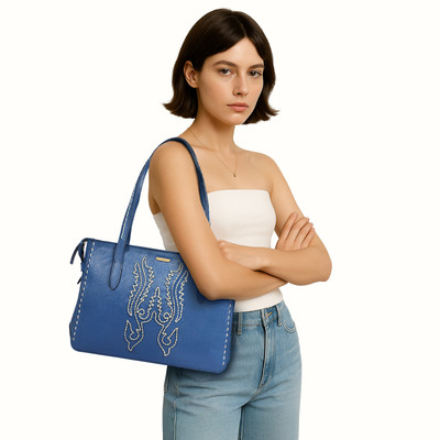 HIDESIGN Women Blue Tote