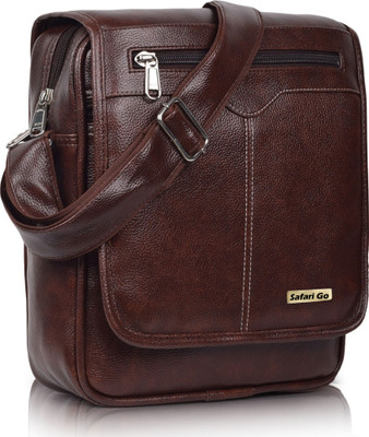 Safari go Brown Sling Bag Vegan Leather sling bag for men