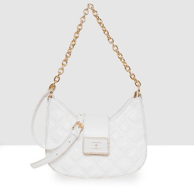 ESBEDA White Sling Bag Moon Shape Sling Bag