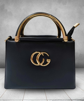 DOR Black Sling Bag Stylish Boxy PU for Women