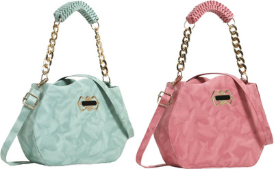 Zaxcer Green, Pink Sling Bag Beautiful Sling Bags for women and girls(Pack of 2)