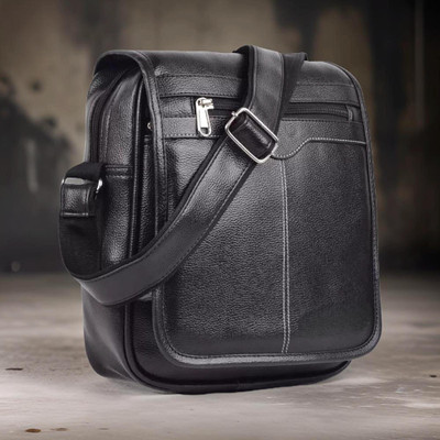 Shivra Black Sling Bag Men Sling Bag side bag for men(S-12*11)