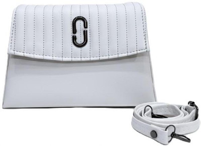 DEELMORE White Sling Bag Quilted Crossbody Shoulder Bag for Women