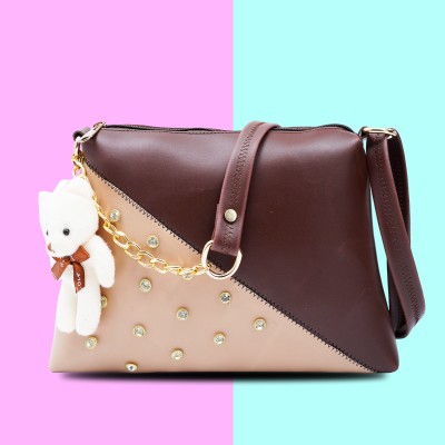 Arfafashion Brown Sling Bag Multi Nug