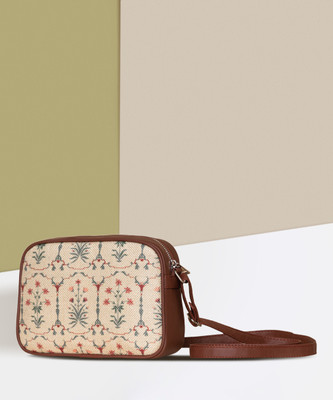 ZOUK Beige Sling Bag Taj Nakashi Sling Bag