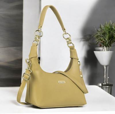 BLUE WORLD Yellow Sling Bag Texture Designs Sling/Shoulder bag for Women/Girls (YELLOW)